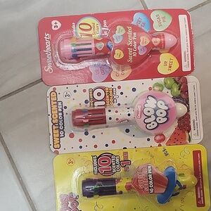 (3) Sweethearts Scented 10 Color Pens Spritz  (1) Spritz Push Pencil 16 Count